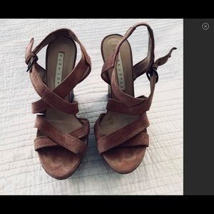 Pura Lopez Suede Wedges